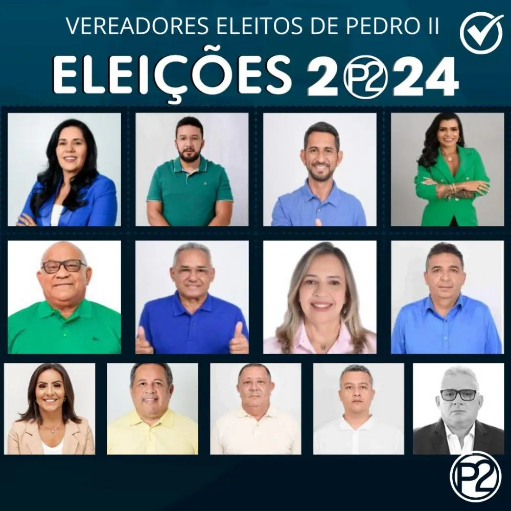 Saiba quem são os 13 vereadores eleitos em Pedro II