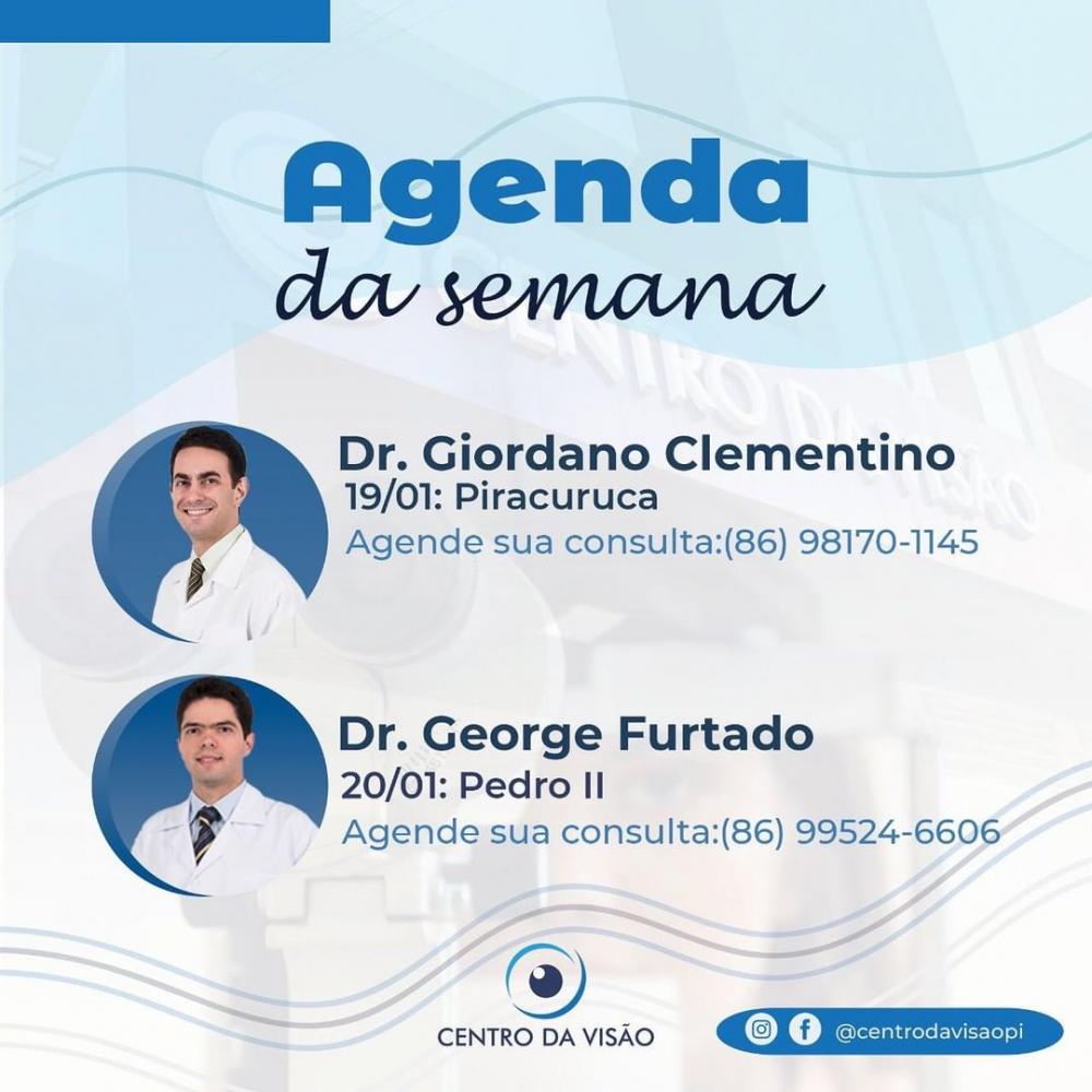 Veja a agenda da semana no Centro da Visão de Pedro II e agende já a sua consulta!