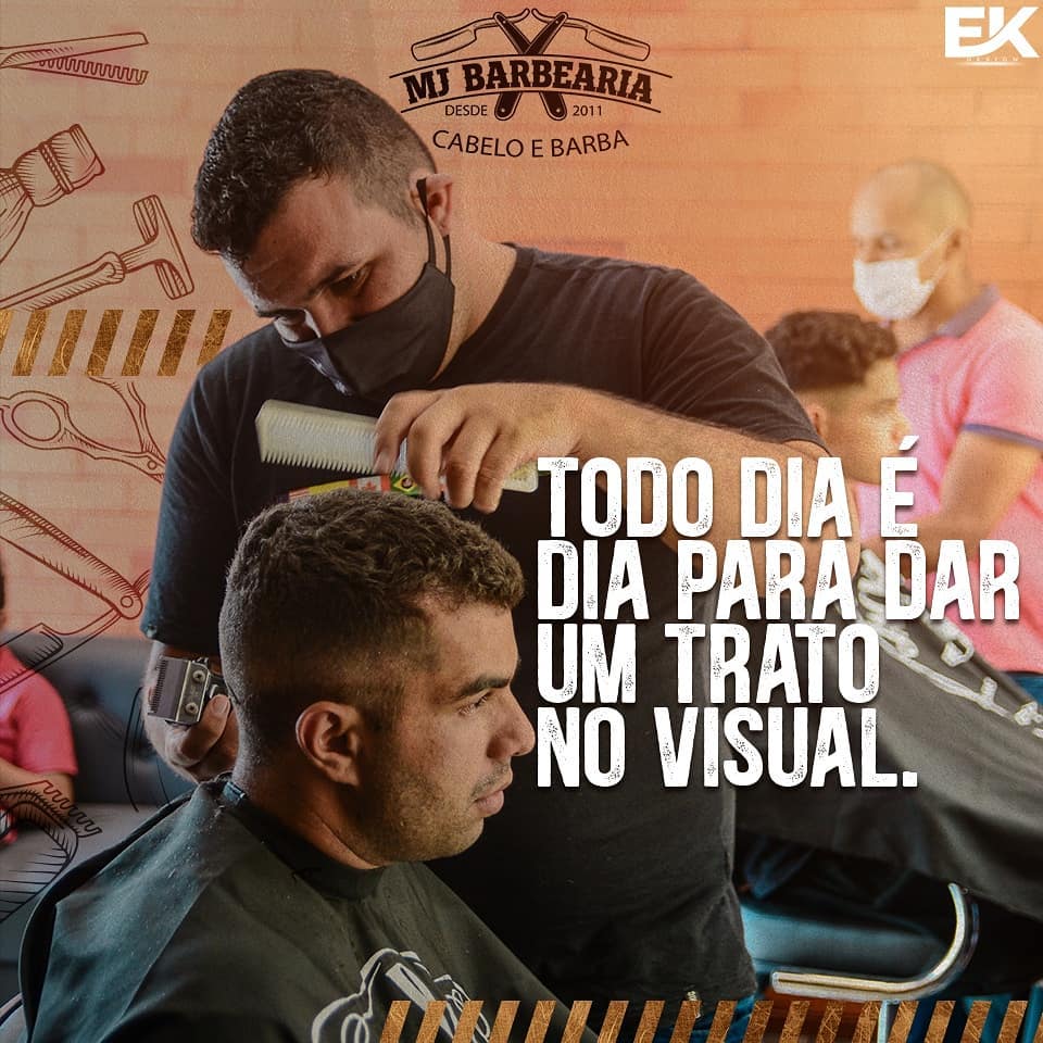 Venha para a MJ Barbearia e coloque o seu visual em dia