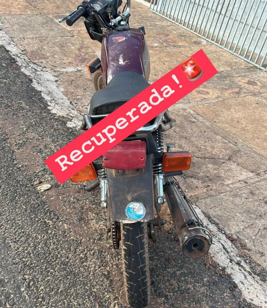 Moto com sinais de adulteração é apreendida pela PM em Milton Brandão 