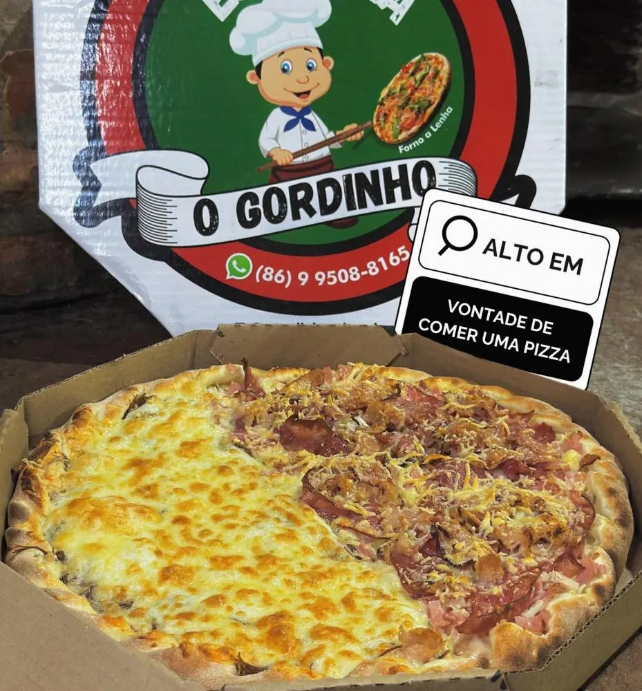 Faça o seu pedido na Pizzaria O Gordinho e saboreie as melhores pizzas de Pedro II!