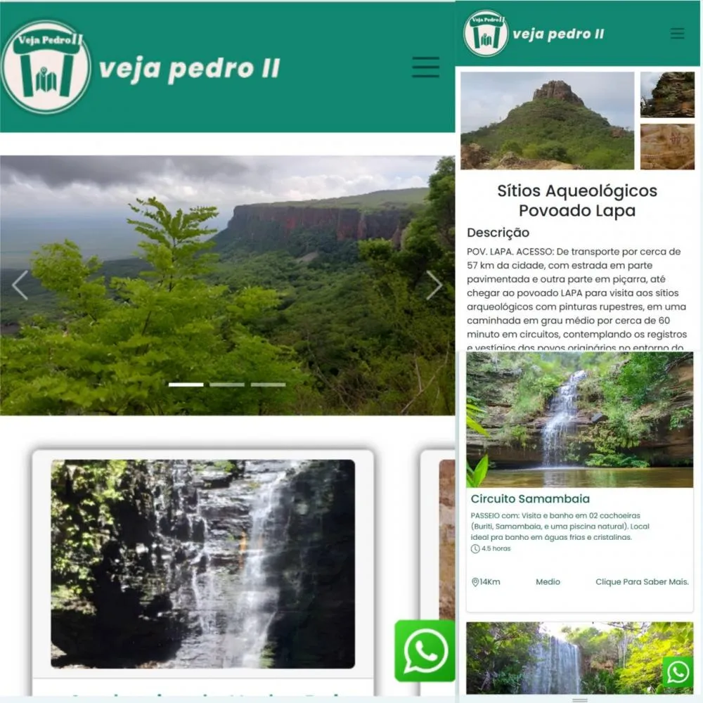 Alunos do IFPI desenvolvem site com catálogo de pontos turísticos de Pedro II