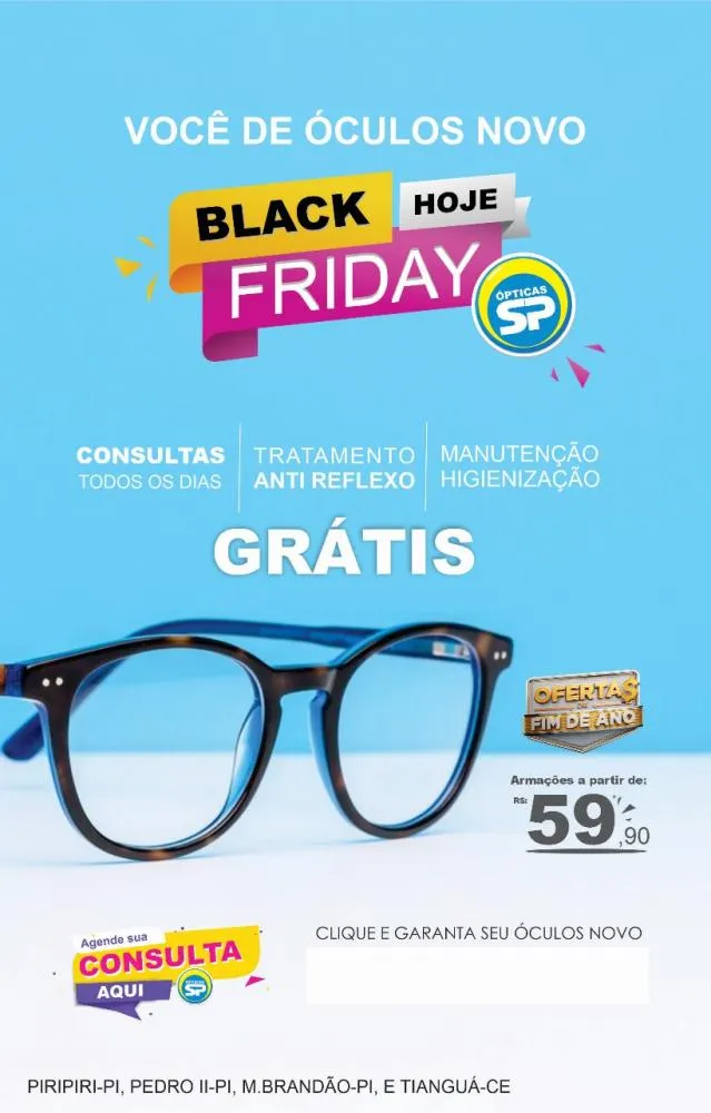 Não perca as promoções imperdíveis de Black Friday das Ópticas São Paulo!