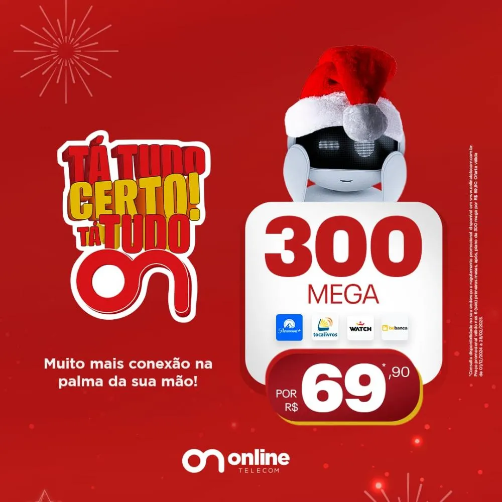 Tá tudo certo, tá tudo ON: Aproveite a promoção e turbine sua internet com a Online Telecom!