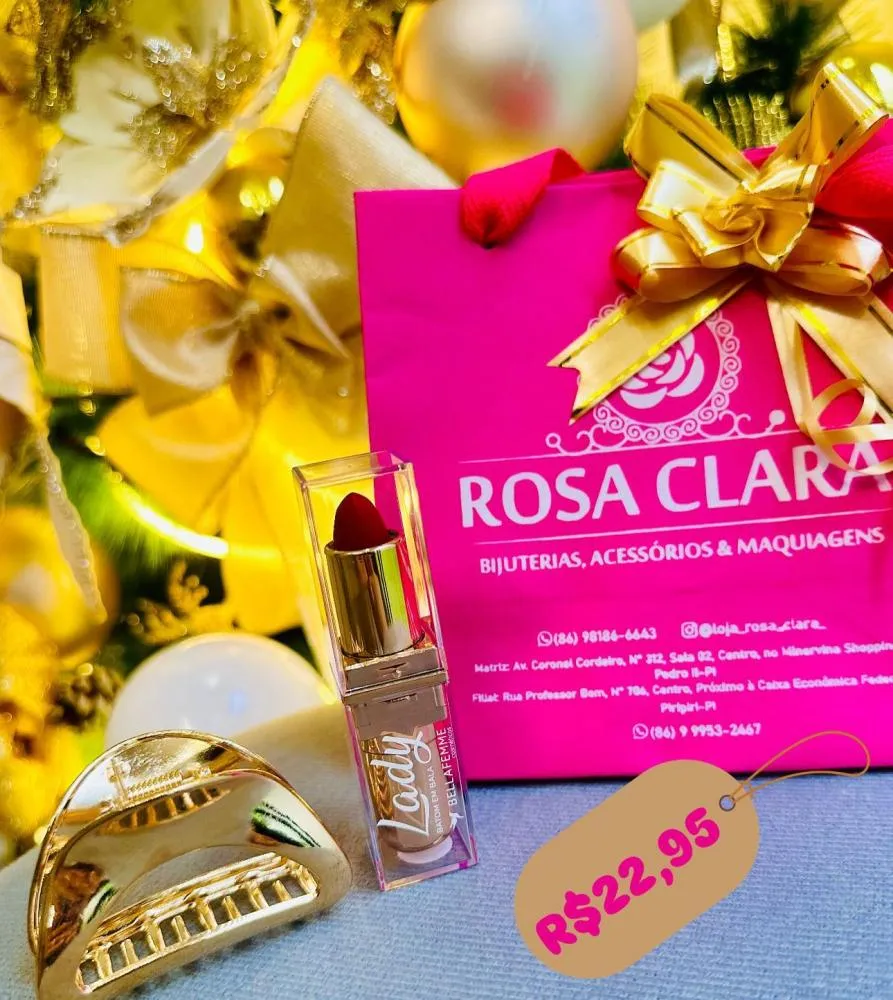 Transforme seu visual para as festas de fim de ano com as maquiagens e acessórios da Loja Rosa Clara!