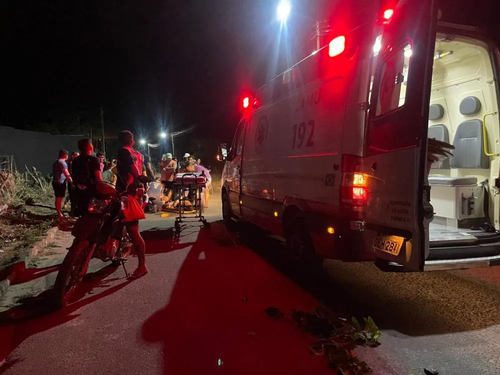 Homem fica ferido após acidente de moto em Pedro II