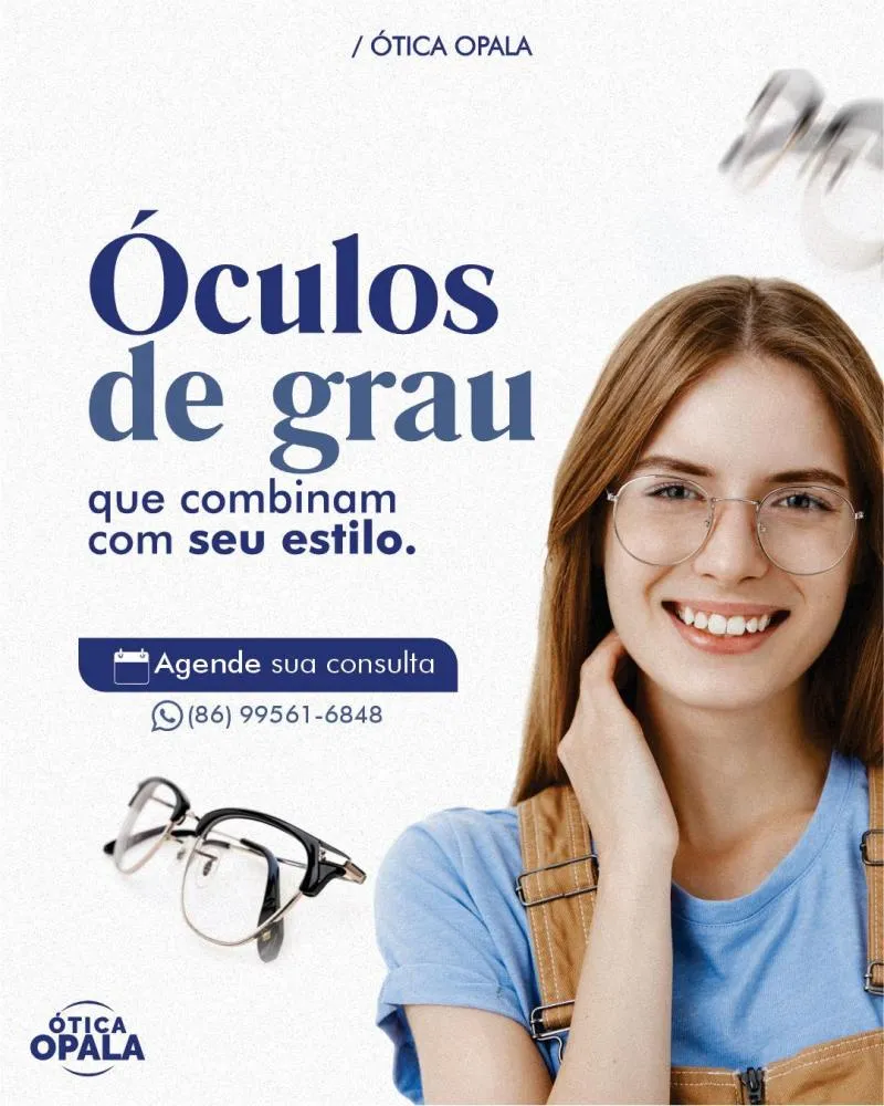 Conforto e qualidade para seus olhos, agende já a sua consulta na Ótica Opala de Pedro II!
