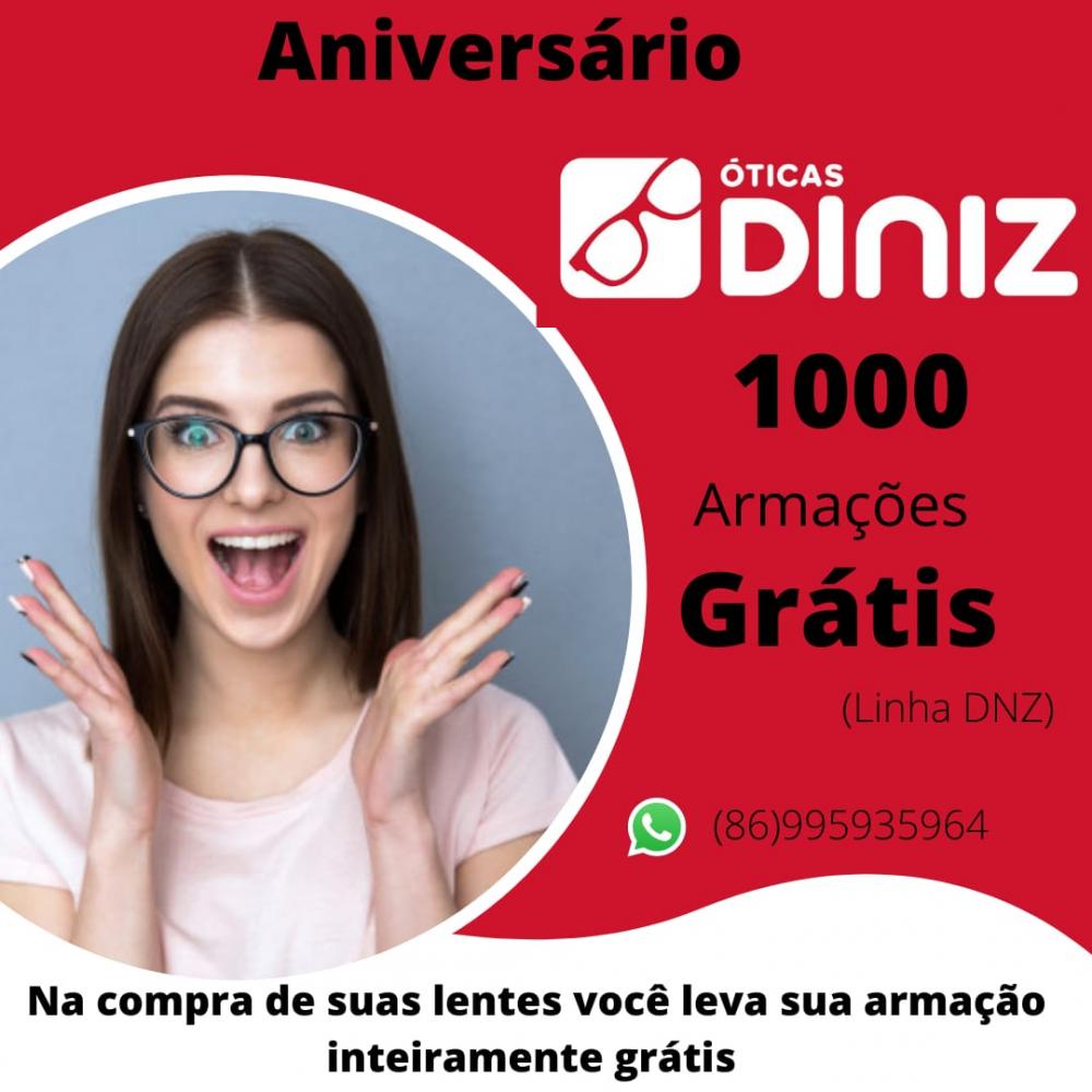 Imperdível: Venha para a Diniz, na compra das lentes você leva a armação inteiramente grátis; agende sua consulta