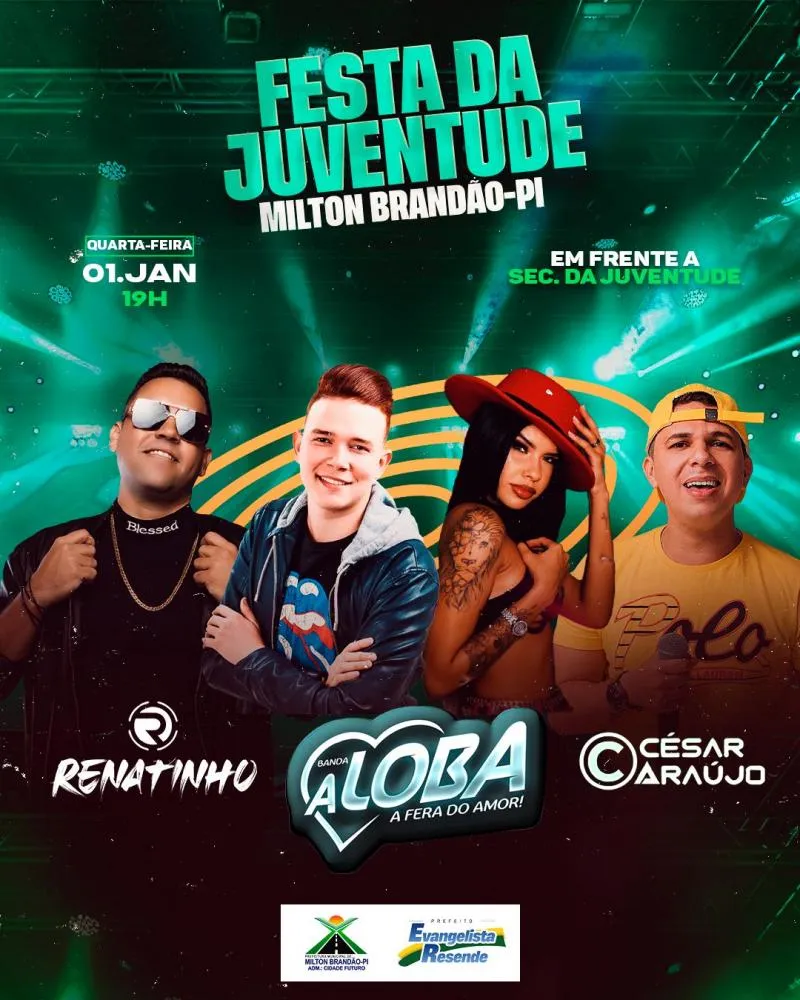 Vem aí, a Festa da Juventude em Milton Brandão com atrações especiais, não perca!