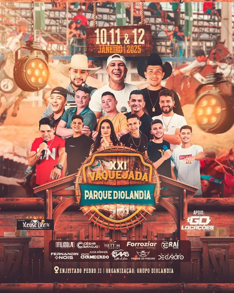 Vem aí, a XXI Vaquejada do Parque Diolândia em Pedro II, não perca!