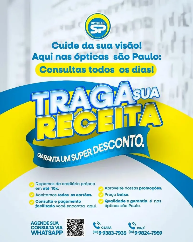 Encontre os óculos ideais para você em 2025 nas Ópticas São Paulo em Pedro II!