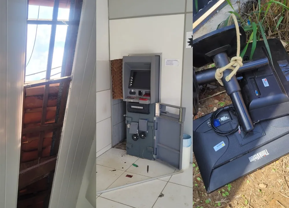Agência do Bradesco é arrombada durante a madrugada em Lagoa de São Francisco