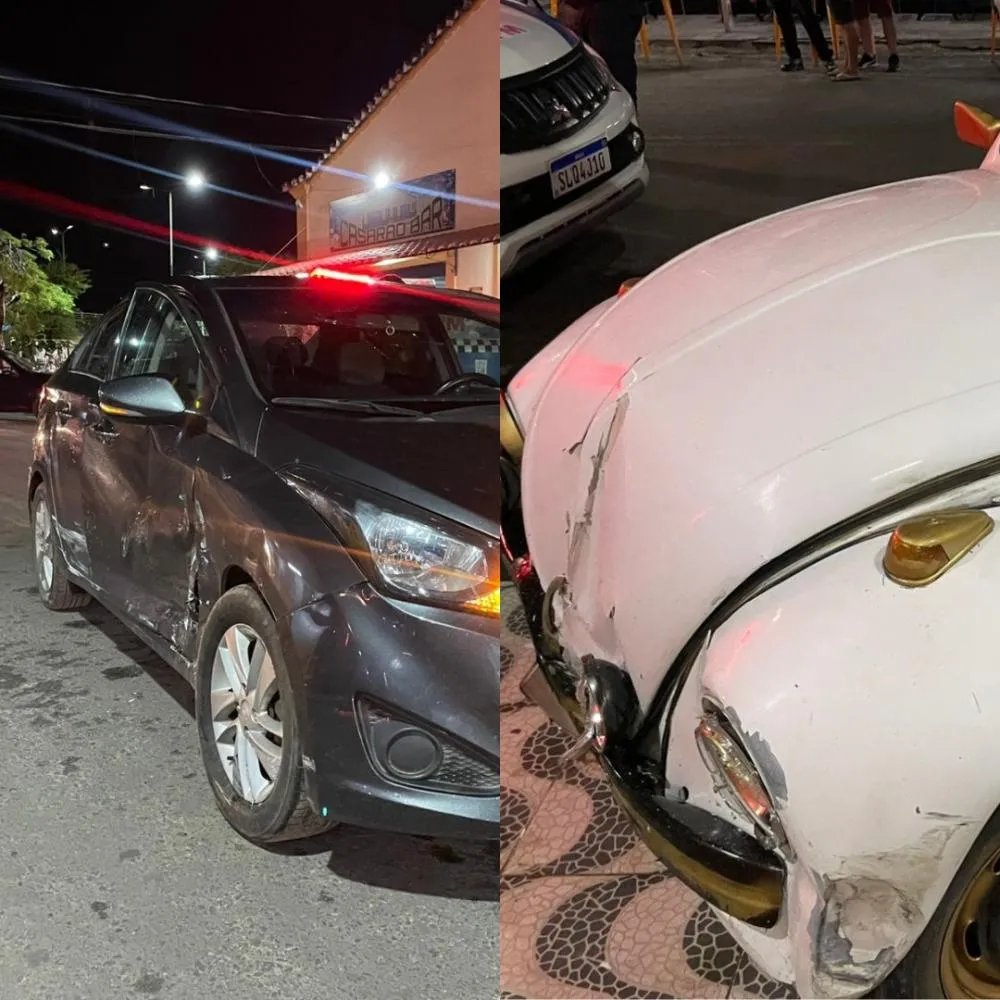 Colisão entre dois carros é registrada no Centro de Pedro II; não houve feridos