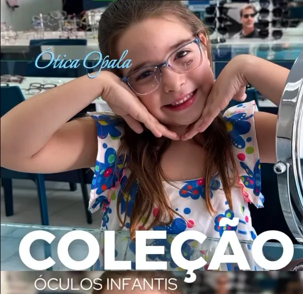 Encontre armações e lentes modernas e confortáveis para as crianças na Ótica Opala!