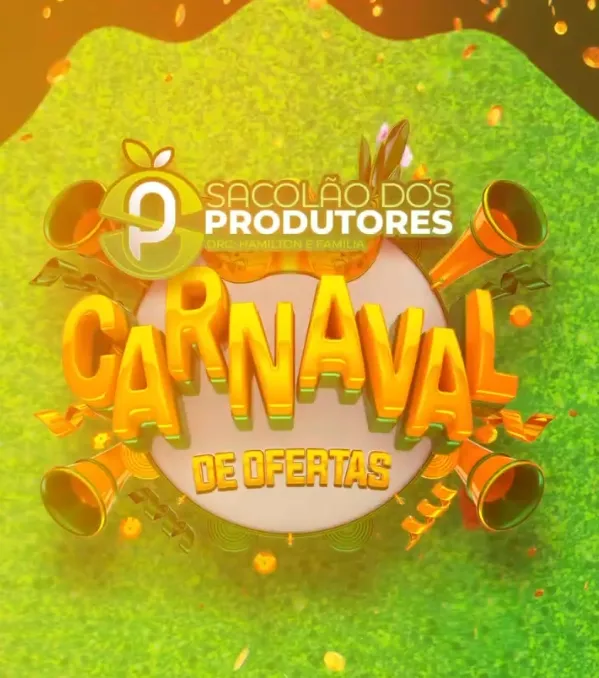 Aproveite frutas, legumes e verduras com preços incríveis no Carnaval de Ofertas do Sacolão dos Produtores!