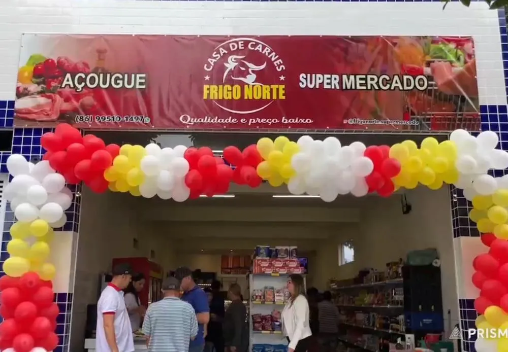Inauguração: FRIGONORTE Casa de carnes e supermercado.