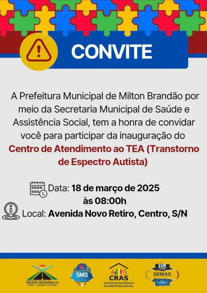 Novo Centro de Atendimento ao TEA será inaugurado nesta terça-feira (18) em Milton Brandão