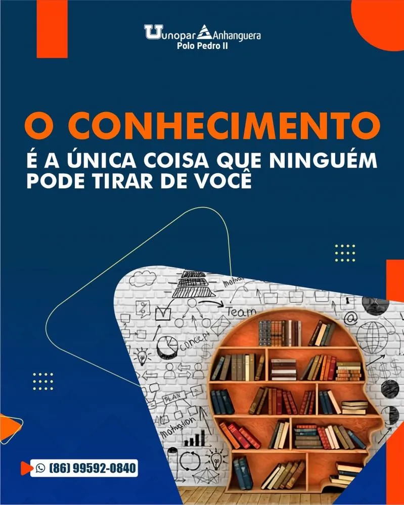 O conhecimento abre portas! Construa sua trajetória acadêmica na Unopar/Anhanguera Polo Pedro II!