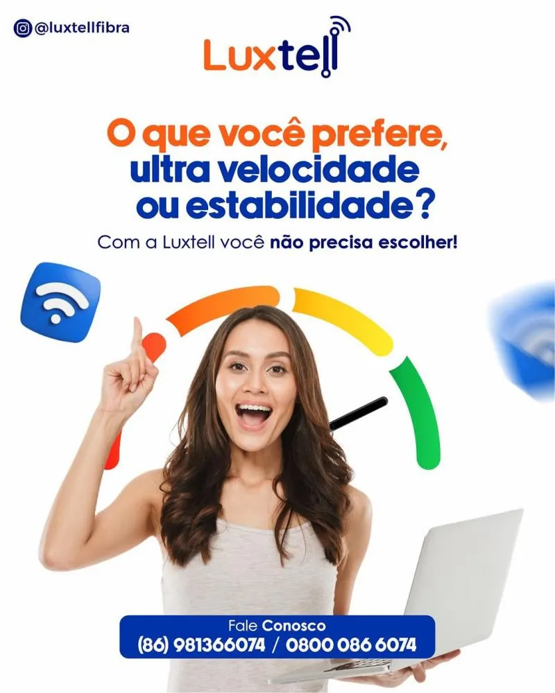 Chega de travamentos, tenha uma conexão estável e veloz de verdade com a Luxtell!