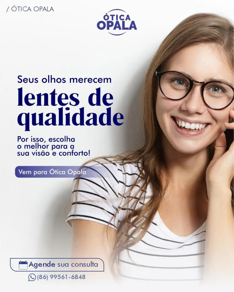 Sua visão merece o melhor: Só na Ótica Opala você encontra lentes e armações de alta qualidade!