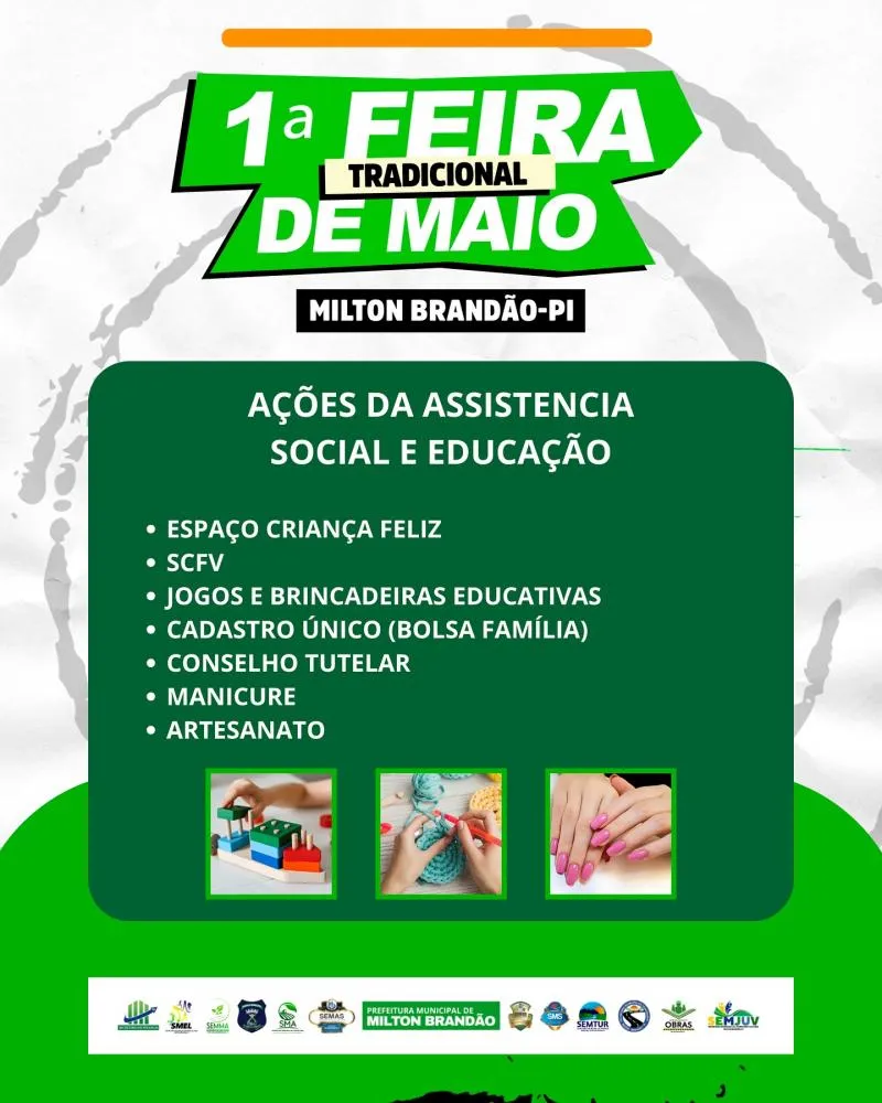 Vem aí a 1ª Feira de Maio de Milton Brandão!