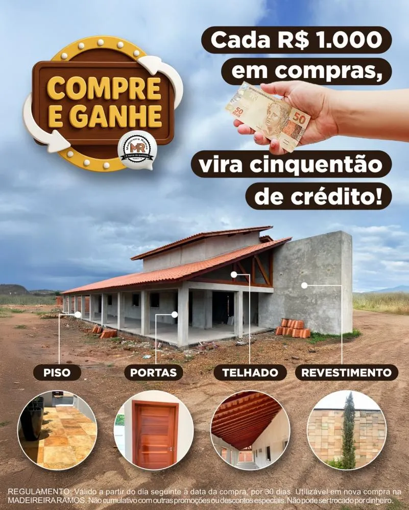 Aproveite a promoção Compre e Ganhe da Madeireira Ramos e faça sua obra render ainda mais!