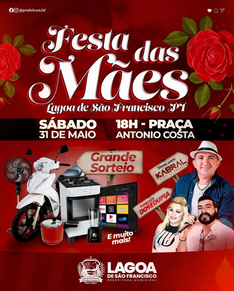 Prefeito João Arilson anuncia sorteio de moto na Festa das Mães 2025