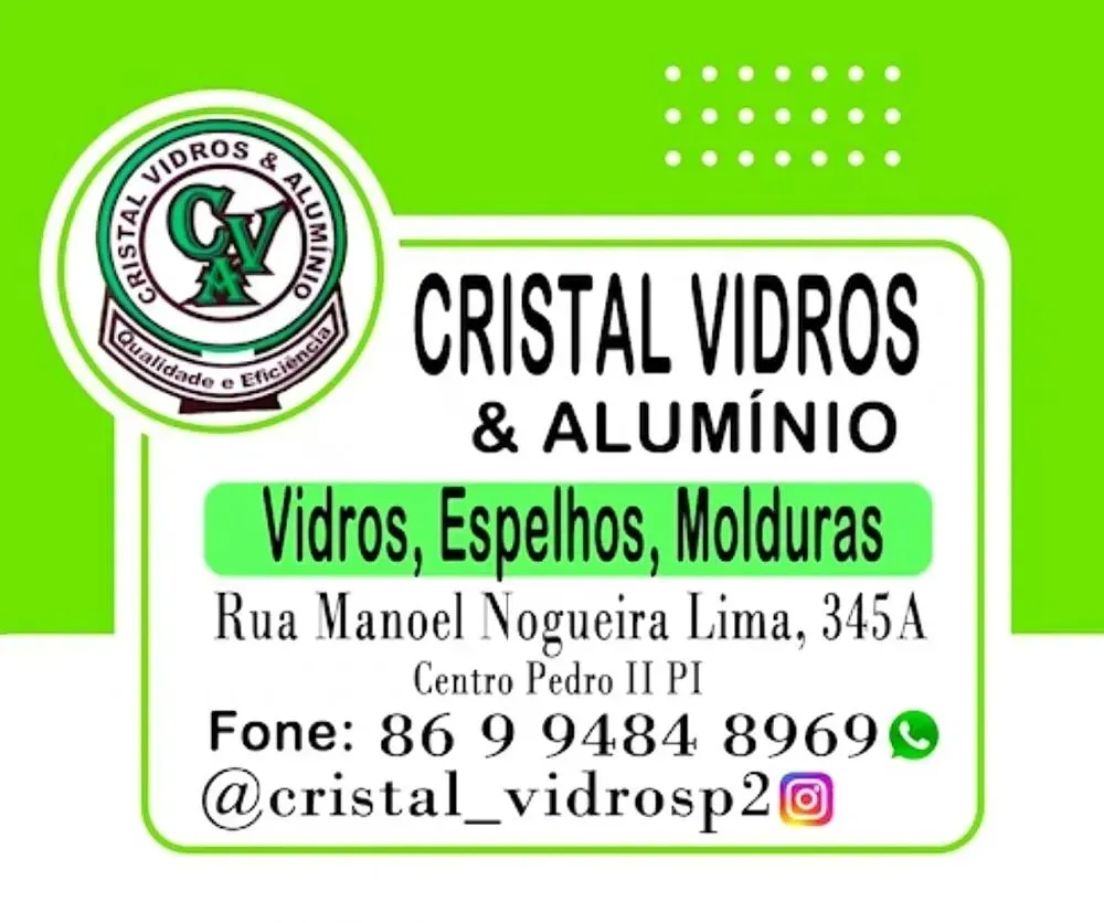 Vidros temperados, portas de alumínio e forros de PVC: qualidade e praticidade com a Cristal Vidros & Alumínio!