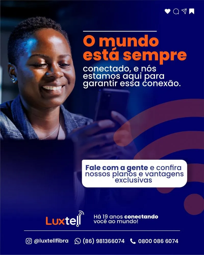 Esteja sempre conectado, contrate seu plano Luxtell e transforme sua experiência com uma internet rápida e confiável!