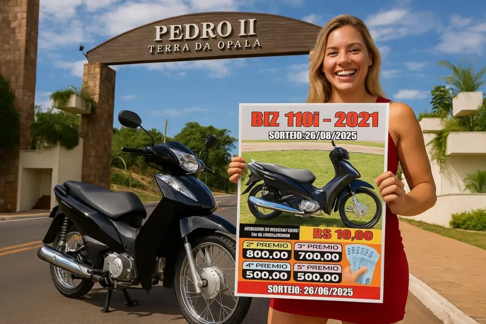 Já pensou em ganhar uma moto com R$10? Participe do novo sorteio da RA Esportes!