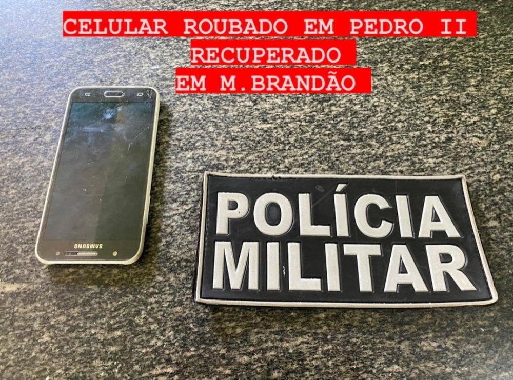 Polícia Militar de Milton Brandão recupera celular que foi roubado em Pedro II e mulher é conduzida por receptação 