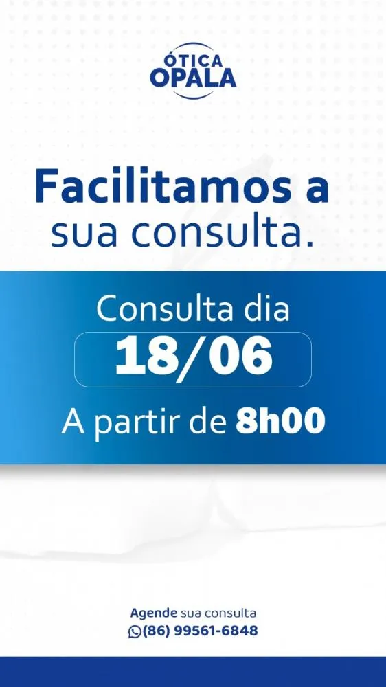 Garanta o cuidado que sua visão merece, agende já sua consulta na Ótica Opala!
