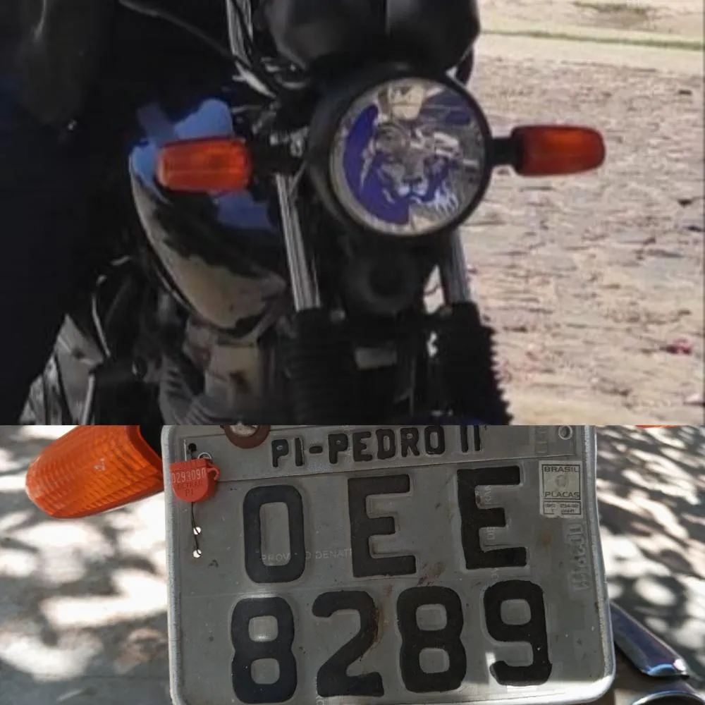 Moto é furtada em frente à Escola Santa Ângela, em Pedro II