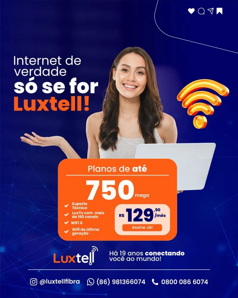 Chega de dor de cabeça com internet lenta, contrate seu plano Luxtell e navegue com a melhor conexão de Pedro II!