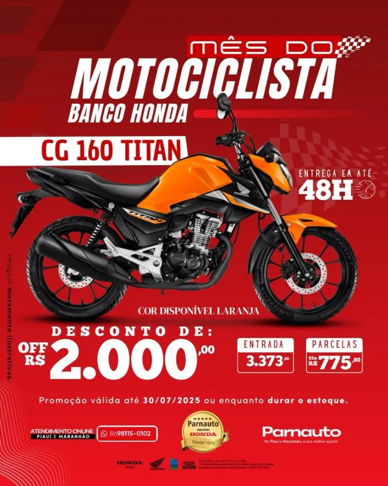 Chegou a hora de realizar o sonho da moto zero com facilidade e segurança na Parnauto de Pedro II!