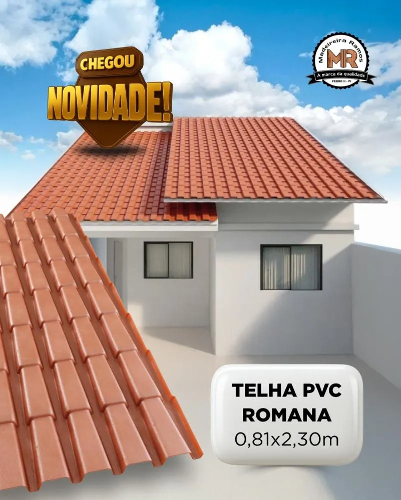Telhas em PVC estilo Romana na Madeireira Ramos: leveza e durabilidade para sua casa!