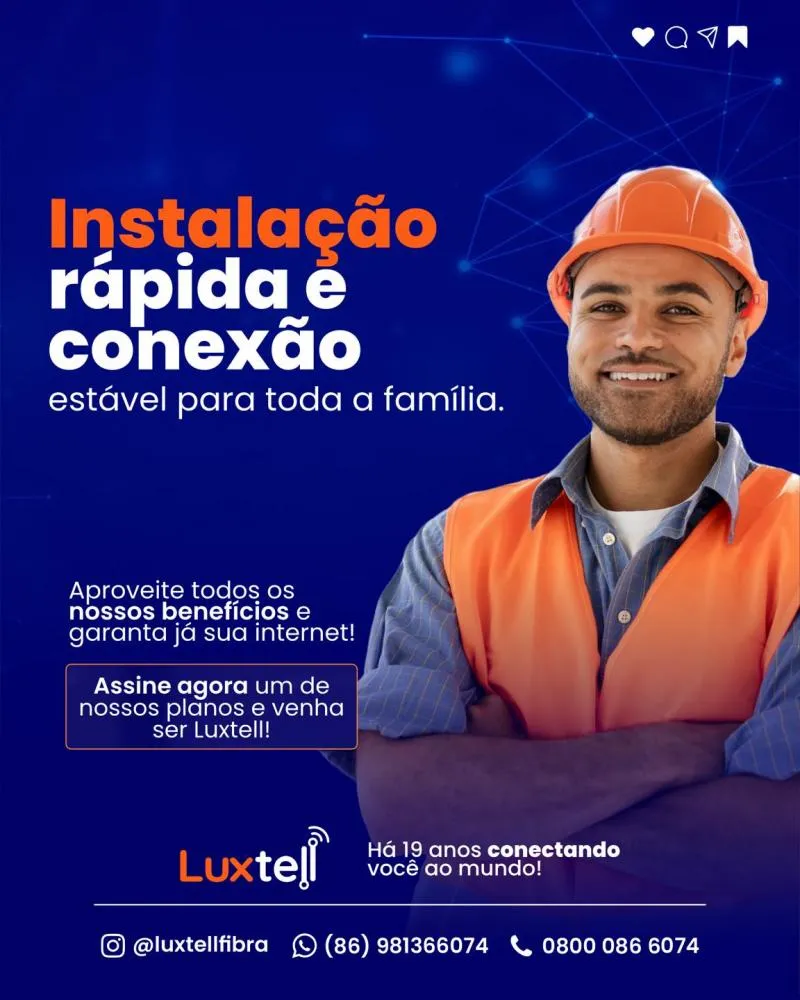 Chega de travamentos, com a Luxtell sua conexão é sempre veloz e estável!