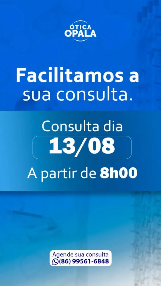 Agende sua avaliação completa na Ótica Opala e cuide da sua visão com qualidade e segurança!