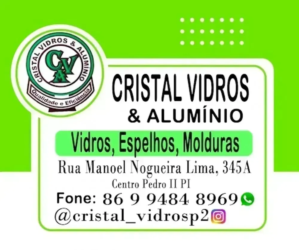 Leve mais praticidade e beleza para seu lar ou escritório com os produtos da Cristal Vidros & Alumínio!